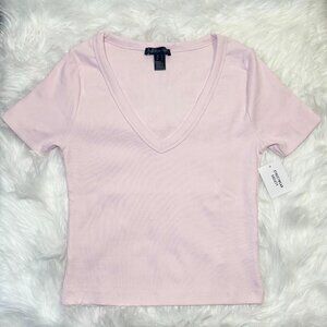 BNWT Cute v-neck baby pink tee!